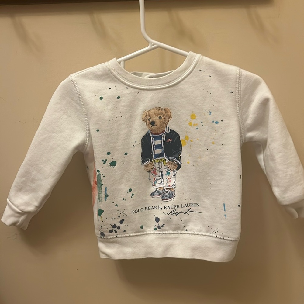 Polo Ralph Lauren Sweatshirt with Polo Bear Size 12 months